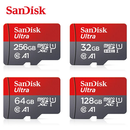 SanDisk Micro SD Memory Ultra TF Flash Card A1 V10 C10 U1 32GB 64G 128G 256G for Camera Phone Nintendo Switch Tablet Drone