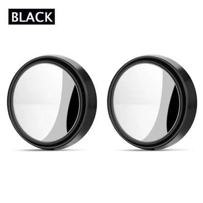 2Pcs 360 Degree Adjustable Blind Spot Mirror Car Auxiliary Rearview Convex Mirror Round Frame Wide Angle Mirrors for Car Reverse