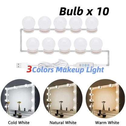 Mirror Light Bulbs Vanity Lights USB 5V Bathroom Dressing Table Lighting Dimmable LED Vanity Light For Makeup Mirror LED Light